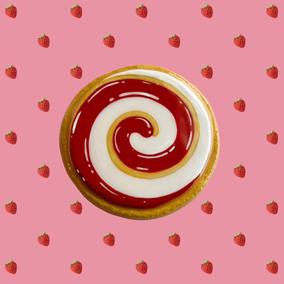 STRAWBERRY SHORTCAKE SWIRL COOKIE coaster