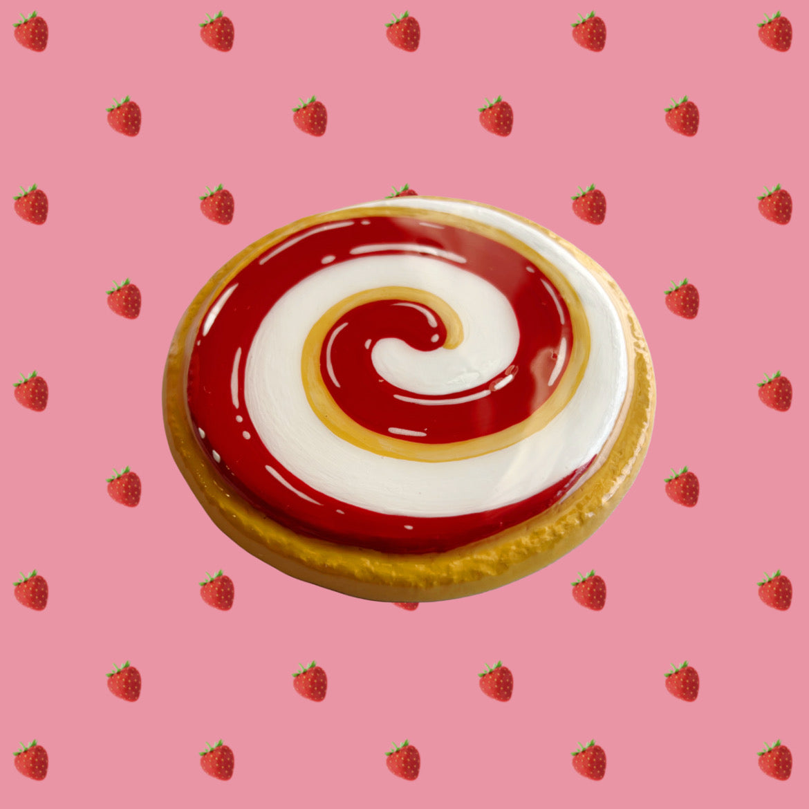 STRAWBERRY SHORTCAKE SWIRL COOKIE coaster