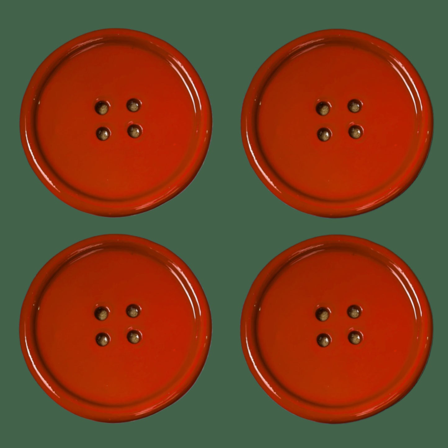 VERMILLION BUTTON coaster set