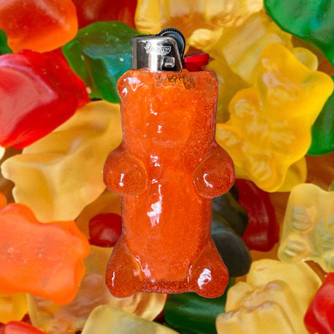 ORANGE GUMMY BEAR LIGHTER CASE